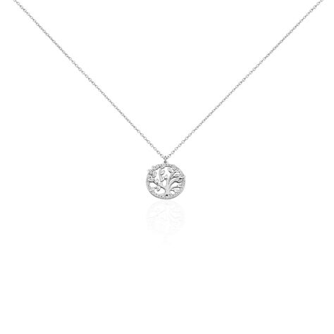 Collier Maximilian Argent Blanc Oxyde De Zirconium - Colliers avec pierres Femme | Marc Orian