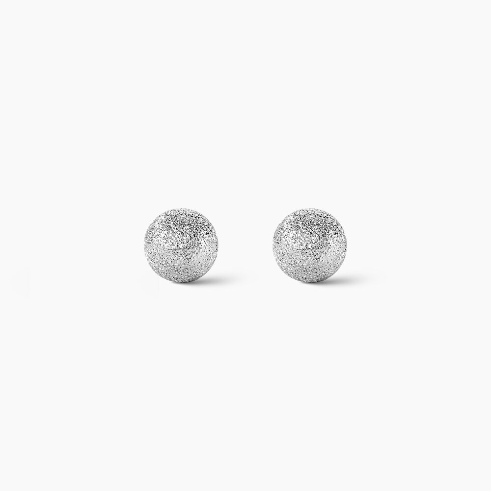 Boucles D'oreilles Puces Ayana Argent Blanc - Puces Femme | Marc Orian