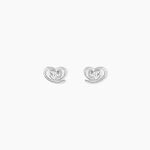 Boucles D'oreilles Puces Alou Argent Blanc Oxyde De Zirconium - Puces Femme | Marc Orian