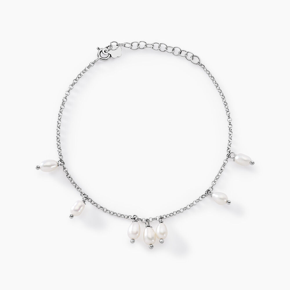 Bracelet Didem Argent Blanc Perle De Culture - Bracelets chaînes Femme | Marc Orian