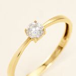 Bague Solitaire Or Jaune Eclat D'etoile Oxyde De Zirconium - Solitaires Femme | Marc Orian