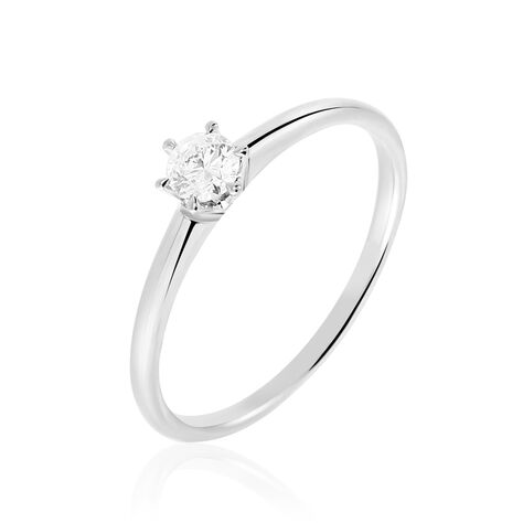 Bague Solitaire Samantha Or Blanc Diamant - Solitaires Femme | Marc Orian