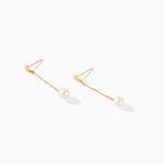 Boucles D'oreilles Pendantes Adriette Or Jaune Perle De Culture - Pendantes Femme | Marc Orian