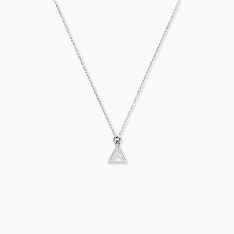 Boucles D'oreilles Puces Cubik Argent Blanc - Colliers fantaisie Femme | Marc Orian