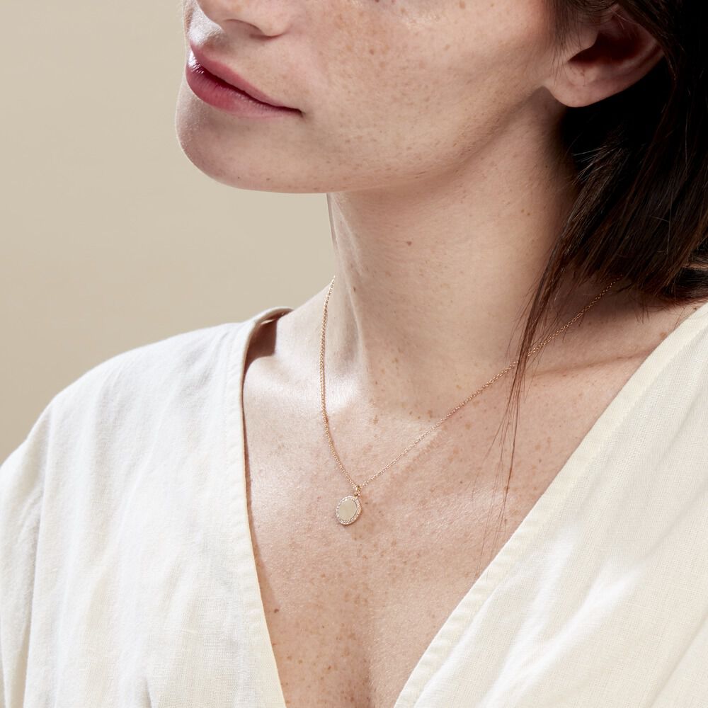 Collier Nehemiah Plaque Or Oxyde De Zirconium - Ventes Privées Femme | Marc Orian