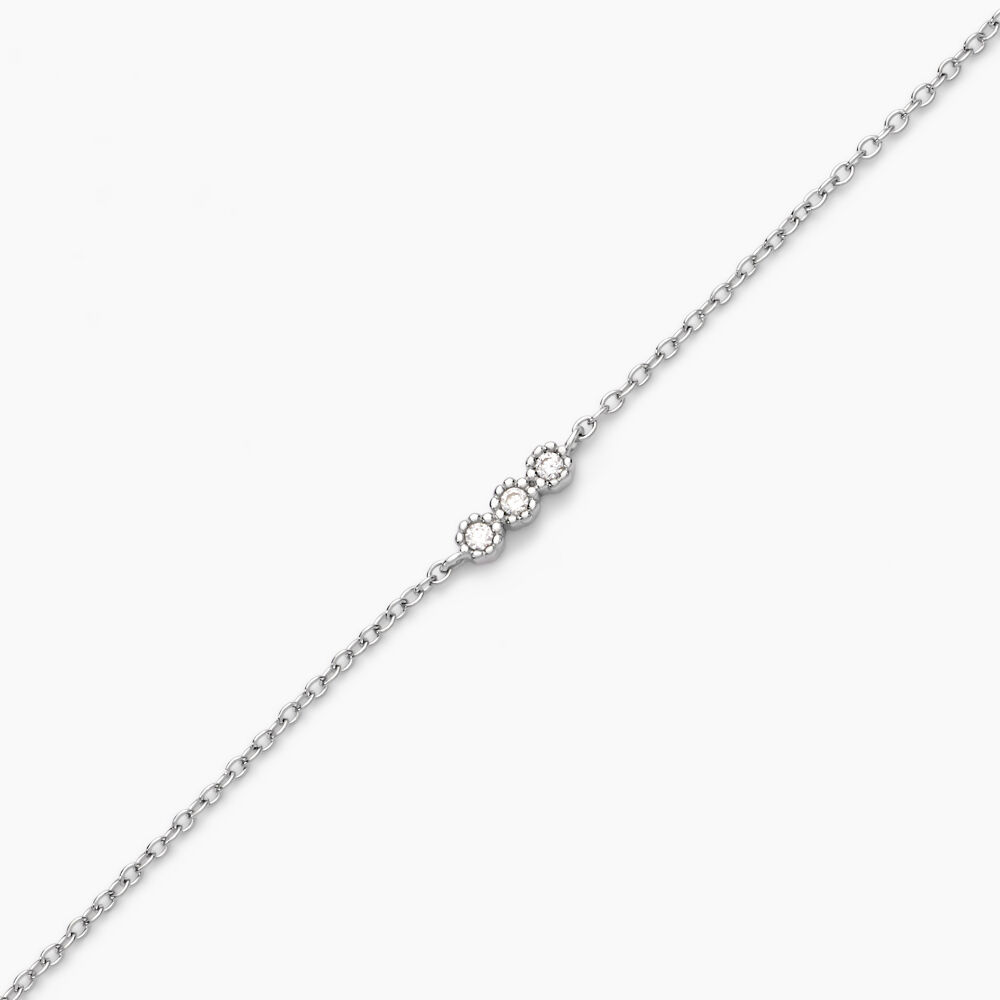Bracelet Janys Argent Blanc Oxyde De Zirconium - Bracelets chaînes Femme | Marc Orian