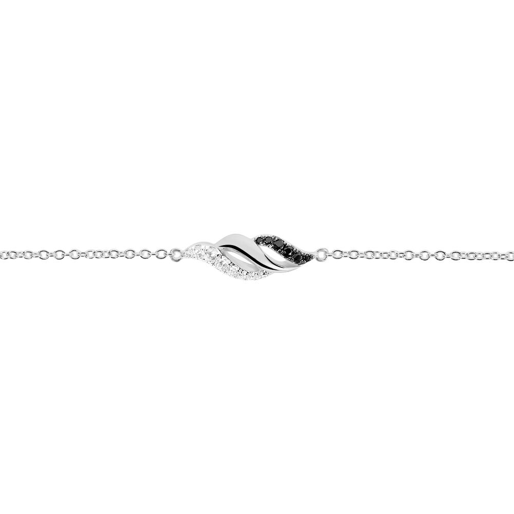 Bracelet Ophelia Argent Blanc Oxyde De Zirconium - Bracelets chaînes Femme | Marc Orian