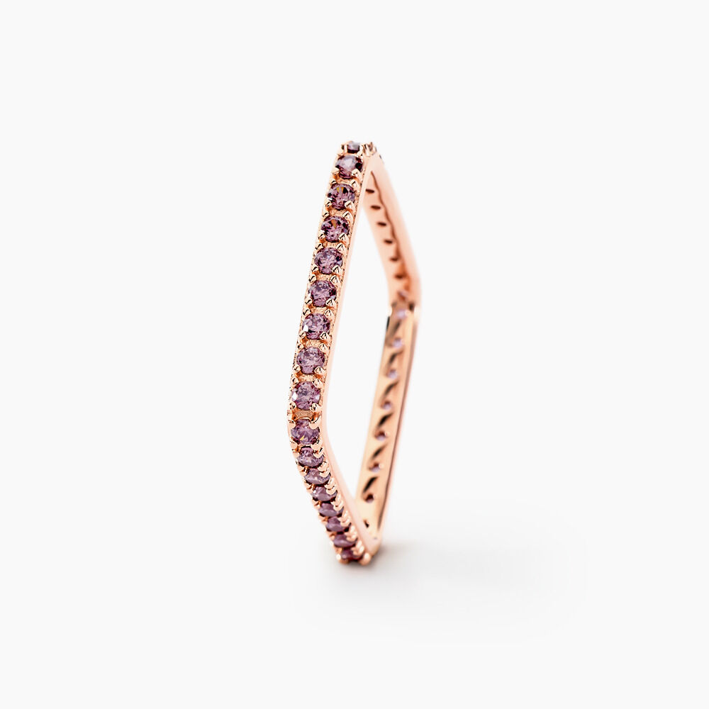 Bague Aselya Argent Rose Oxyde De Zirconium - Bagues avec pierre Femme | Marc Orian