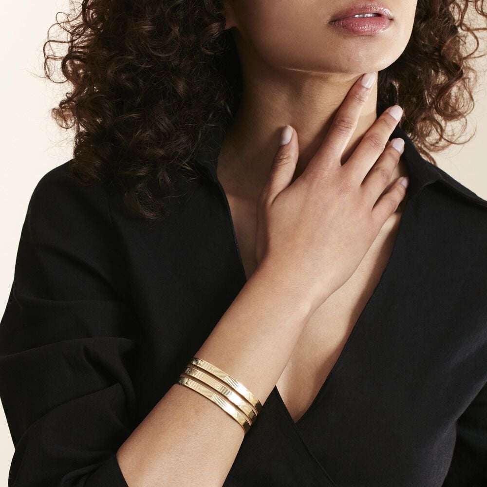 Bracelet Jonc Acier Dore Sirine - Bracelets joncs Femme | Marc Orian