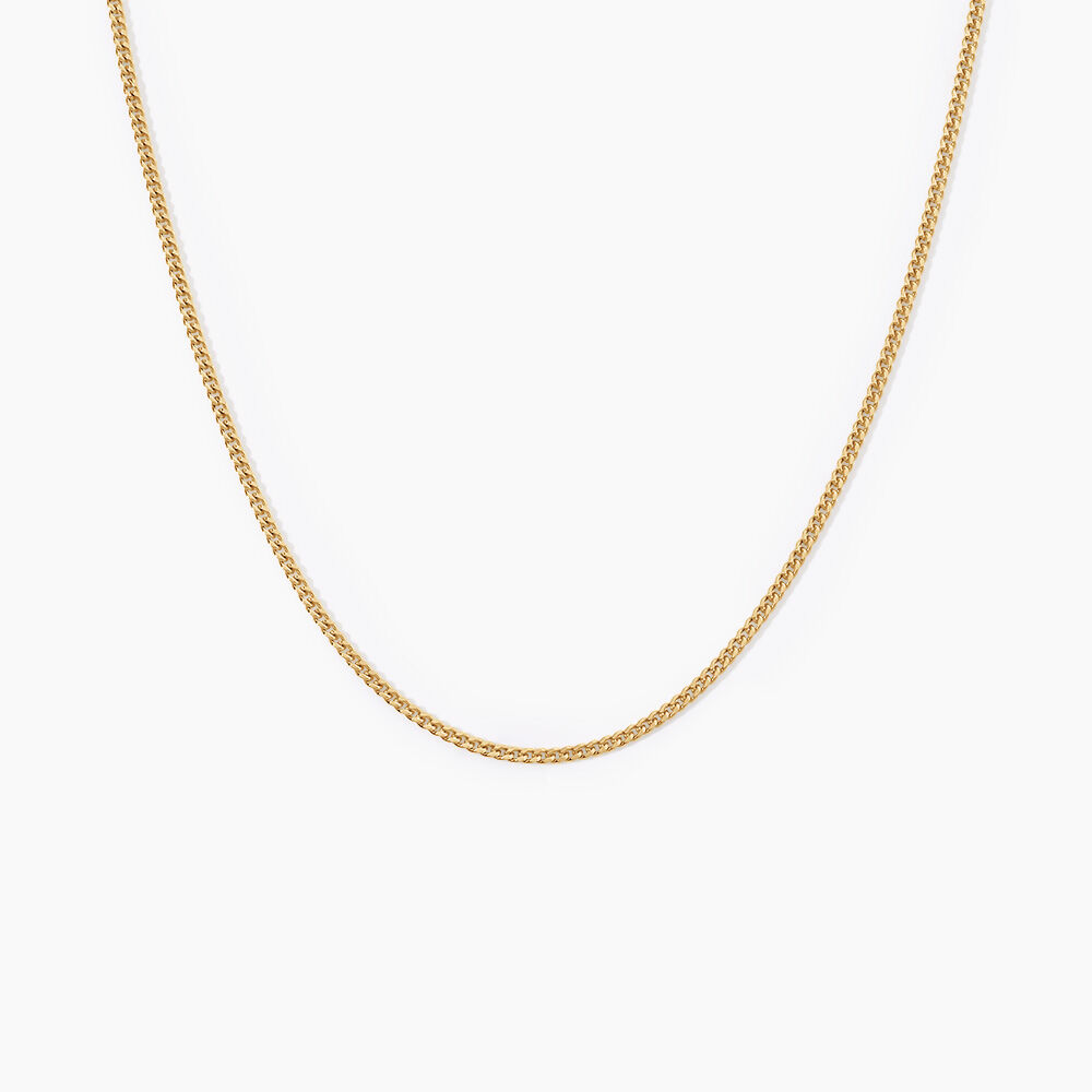 Chaine Ixia Maille Gourmette Diam Argent Dor&eacute; A L'Or 750/1000 - Chaines Unisex | Marc Orian