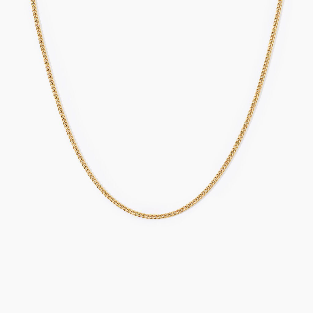Chaine Ixia Maille Gourmette Diam Argent Dor&eacute; A L'Or 750/1000 - Chaines Unisex | Marc Orian