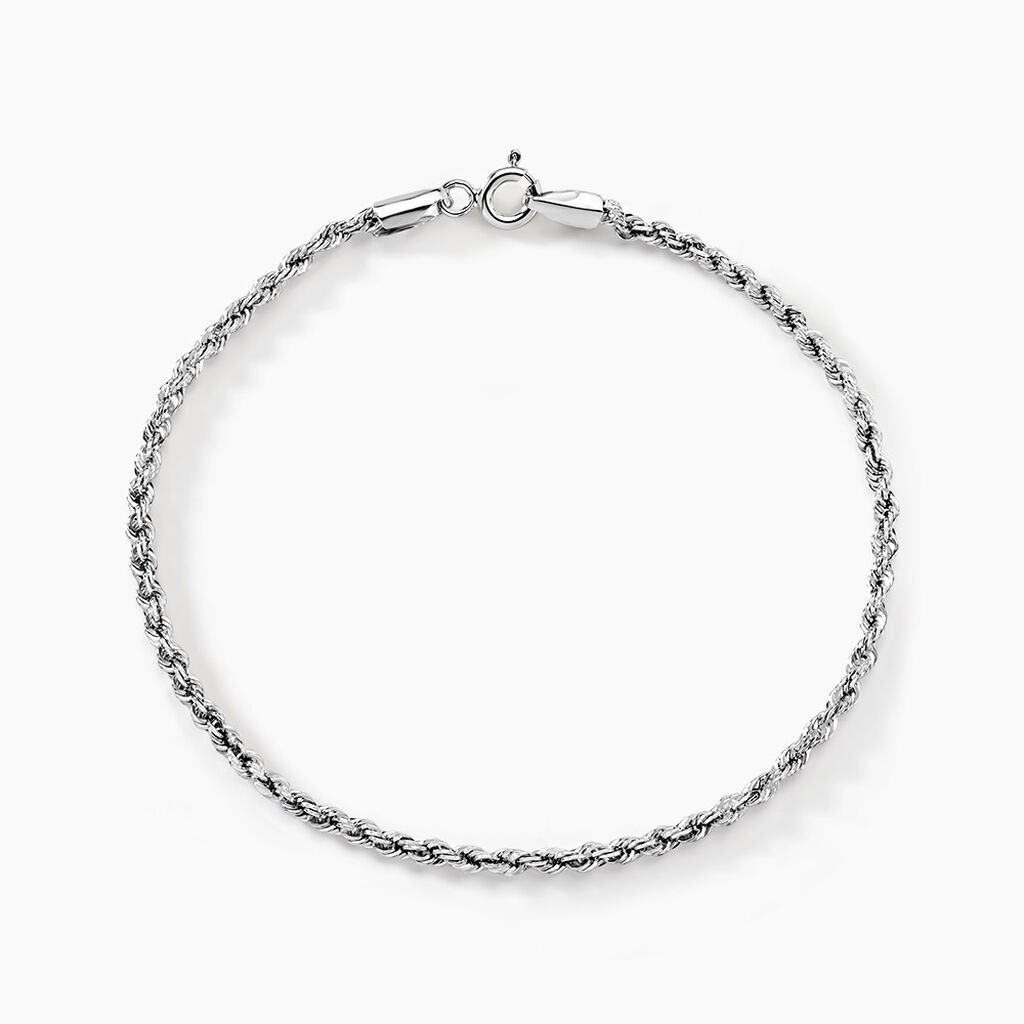 Bracelet Jerry Or Blanc Maille Corde - Bracelets mailles Femme | Marc Orian