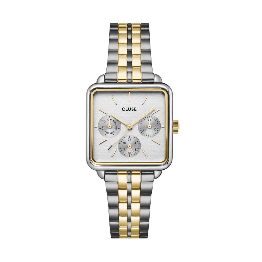 Montre Cluse La Tetragone Multifunction Argent&eacute; - Montres &eacute;tanches Femme | Marc Orian