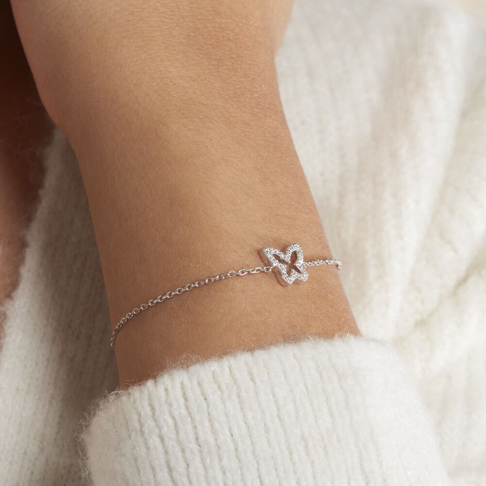 Bracelet Gladys Argent Blanc Oxyde De Zirconium - Bracelets chaînes Femme | Marc Orian