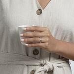 Alliance Serti Grains Ajoures Or Blanc Diamant - Alliances duo Unisex | Marc Orian