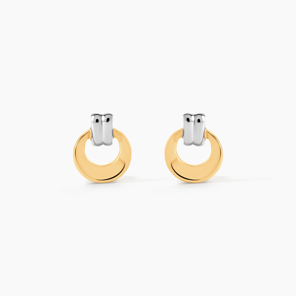 Boucles D'oreilles Puces Berangere Cercle Or Bicolore - Puces Femme | Marc Orian