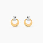 Boucles D'oreilles Puces Berangere Cercle Or Bicolore - Puces Femme | Marc Orian