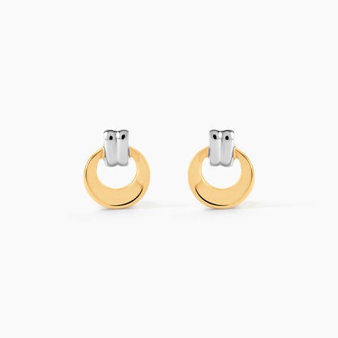 Boucles D'oreilles Puces Berangere Cercle Or Bicolore - Puces Femme | Marc Orian