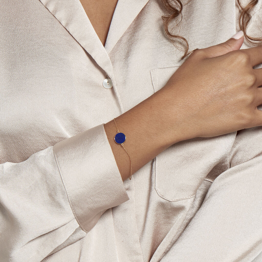 Bracelet Florica Or Jaune Lapis Lazuli - Bracelets chaînes Femme | Marc Orian