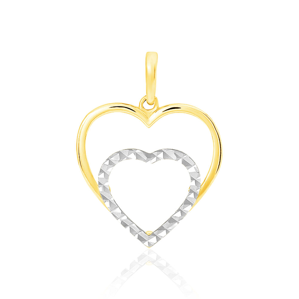 Pendentif Eudocie Double Coeurs Or Bicolore - Pendentifs Femme | Marc Orian