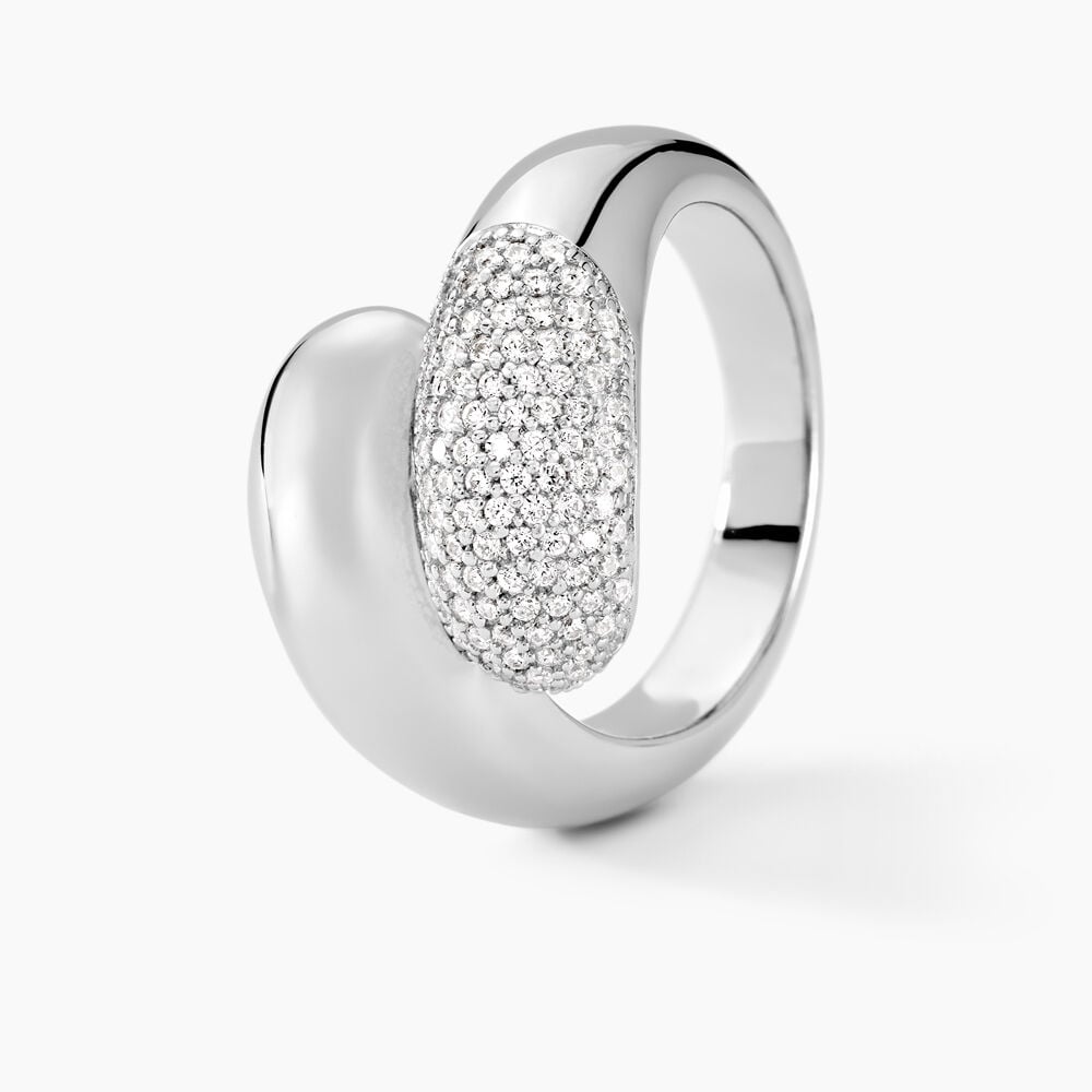 Bague Josyne Argent Blanc Oxyde De Zirconium - Bagues avec pierre Femme | Marc Orian