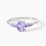 Solitaire Accompagne Argent Rainbow Oxyde De Zirconium - Bijoux fantaisie Femme | Marc Orian