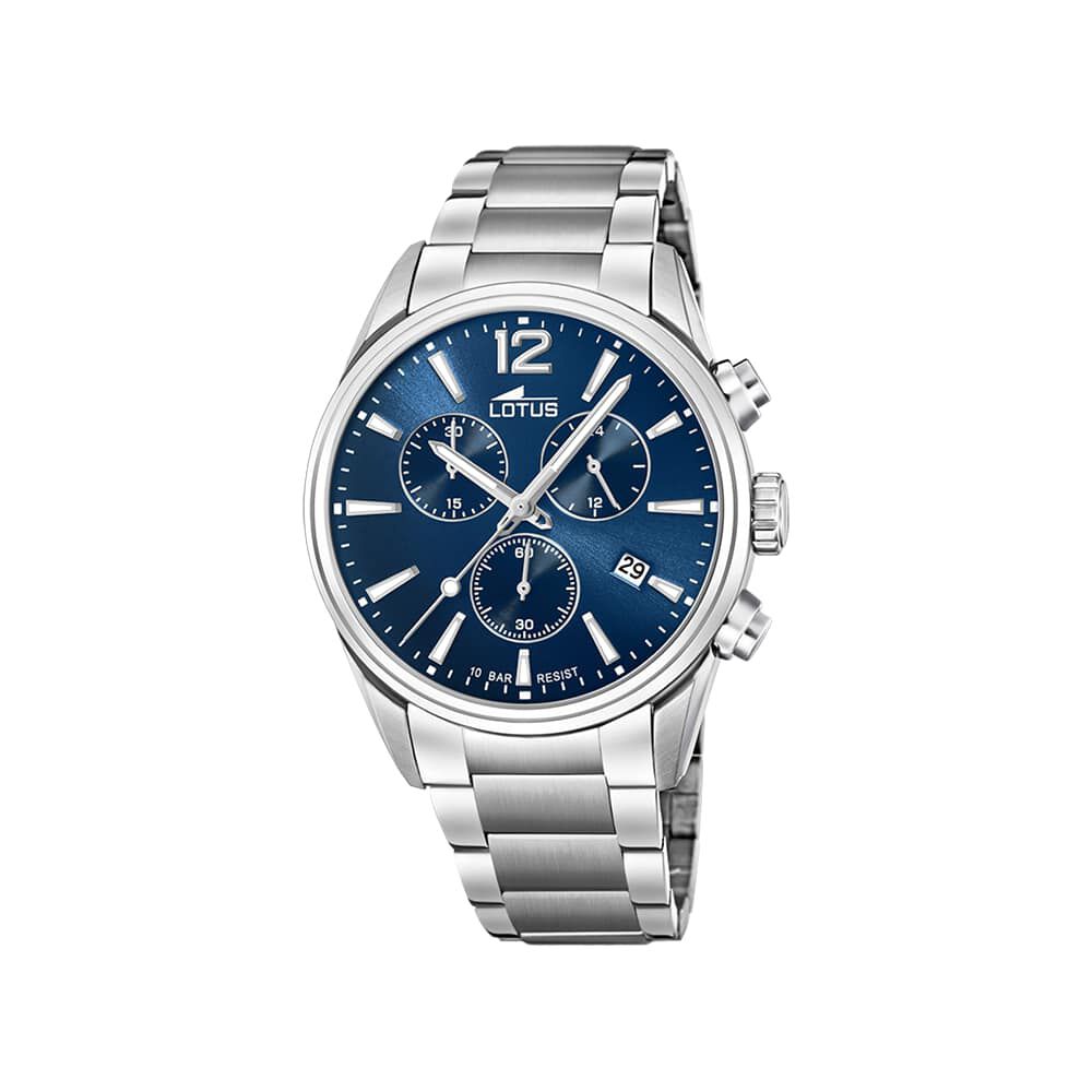 Montre Lotus Chrono Bleu - Montres étanches Homme | Marc Orian