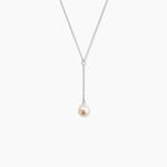 Collier Cristal Argent Blanc Perle De Culture - Colliers avec pierres Femme | Marc Orian