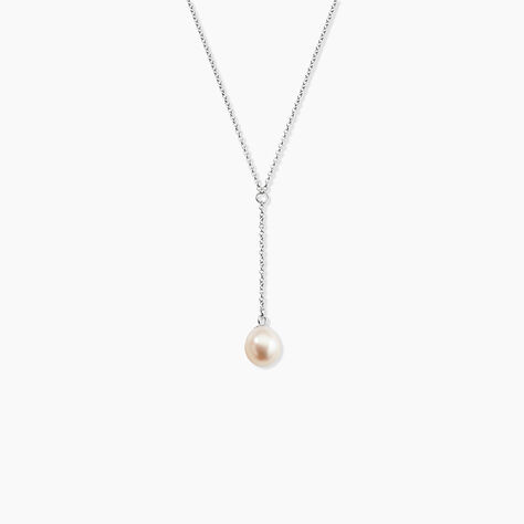 Collier Cristal Argent Blanc Perle De Culture - Colliers avec pierres Femme | Marc Orian