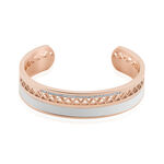 Bracelet Jonc Imagine Victoriano Acier Rose Strass - Bracelets cuir Femme | Marc Orian