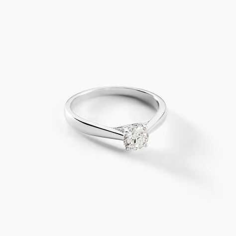 Bague Vicoeuria Ld Platine Blanc Diamant Synthétique - Solitaires Femme | Marc Orian