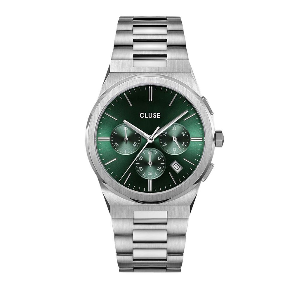 Montre Cluse Vigoureux Chrono Vert - Montres &eacute;tanches Homme | Marc Orian