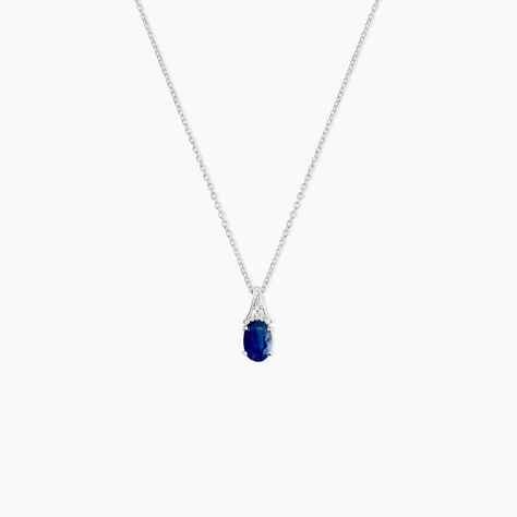 Collier Marie Or Blanc Saphir Diamant - Colliers avec pierres Femme | Marc Orian