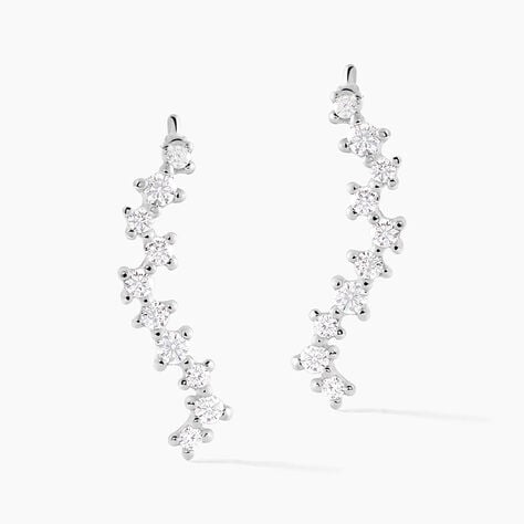 Bijoux D'oreilles Brandi Argent Rhodié Oxyde De Zirconium - Piercings d'oreilles Femme | Marc Orian