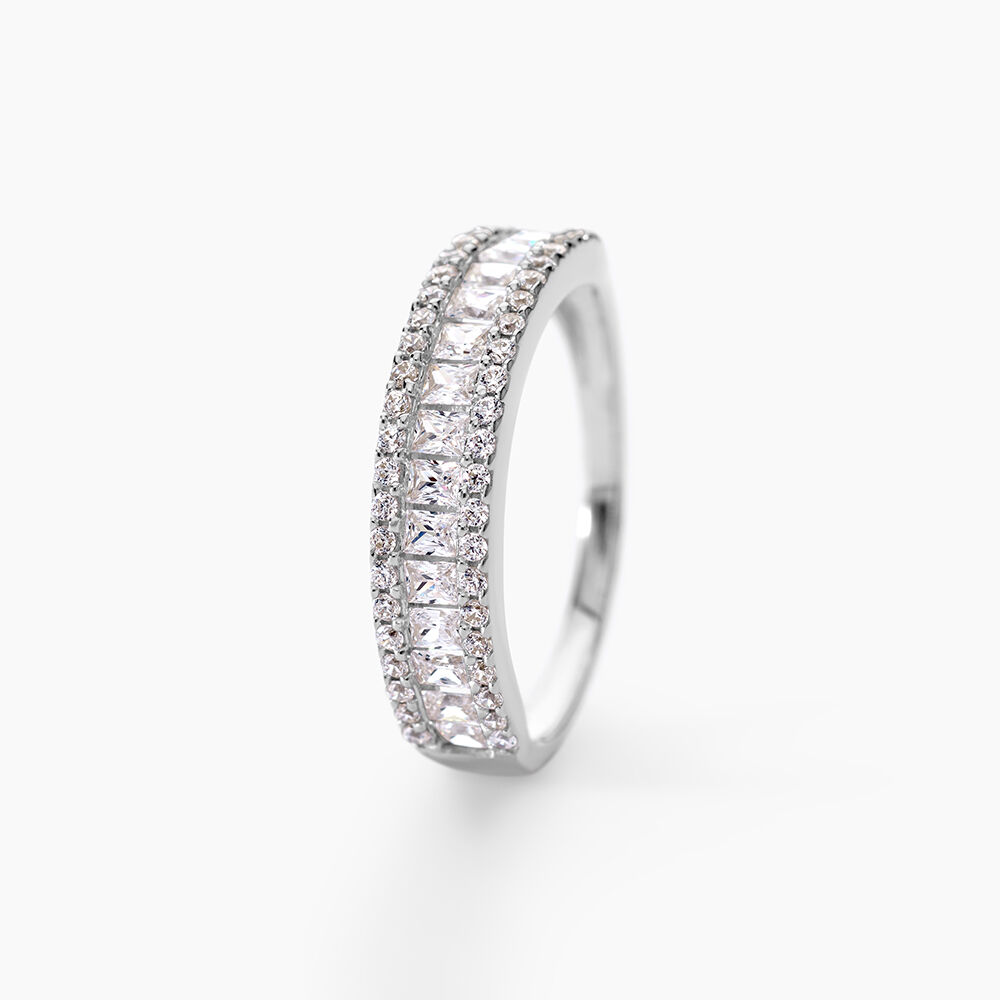 Bague Or Blanc Jacklyn Oxyde De Zirconium - Bagues avec pierre Femme | Marc Orian