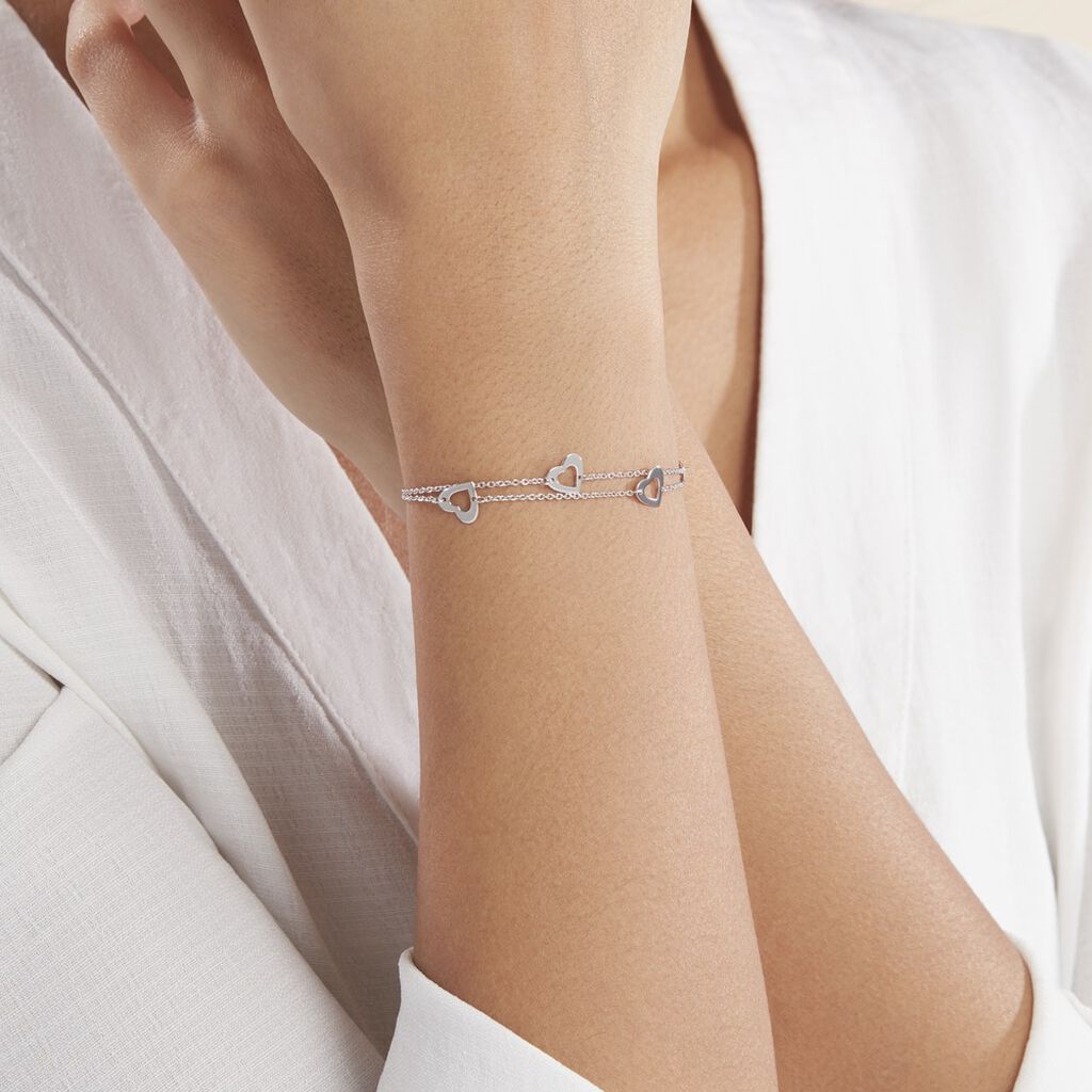 Bracelet Argent Blanc Suzy - Bracelets chaînes Femme | Marc Orian