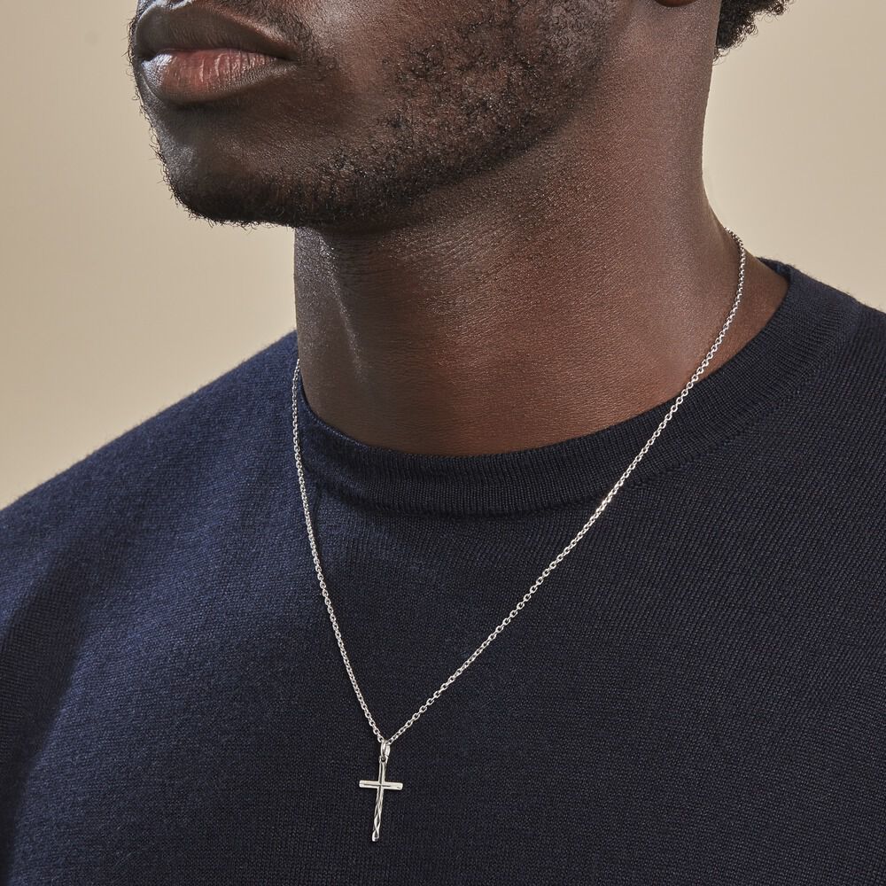 Pendentif Desilia Ciselée Argent Blanc - Pendentifs Famille | Marc Orian