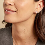 Boucles D'oreilles Puces Muse Argent Rose Nacre Oxyde - Puces Femme | Marc Orian