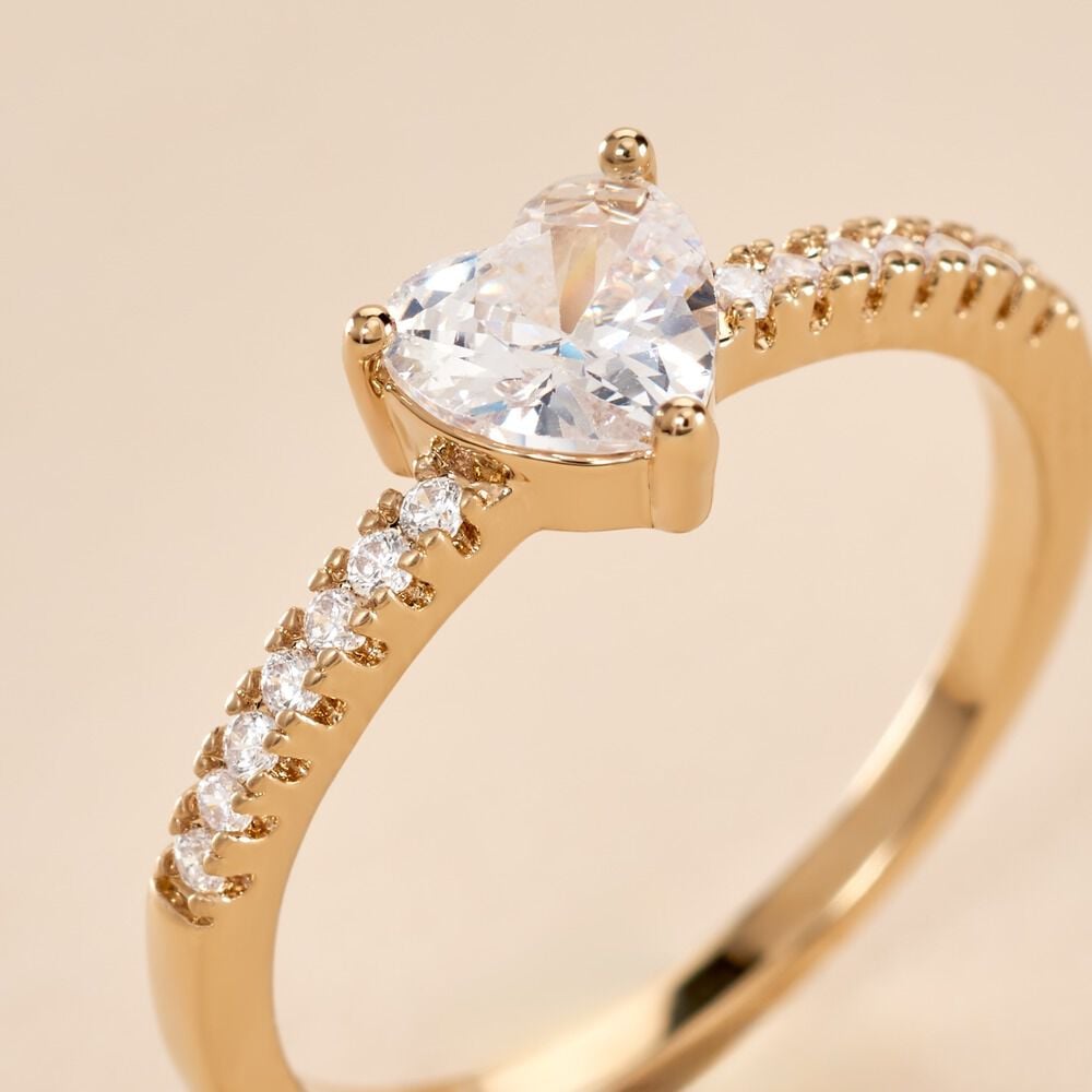 Bague Crush Plaqu&eacute; Or Jaune Oxyde De Zirconium - Bijoux fantaisie Femme | Marc Orian