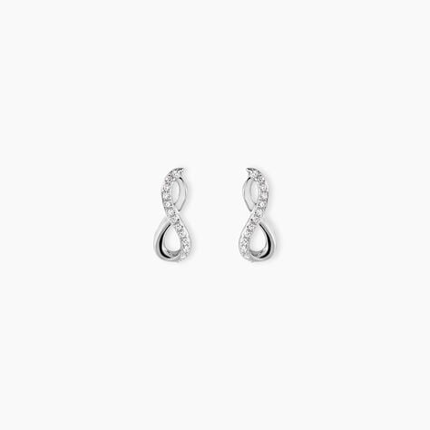 Boucles D'oreilles Puces Osanna Or Blanc Diamants - Puces Femme | Marc Orian