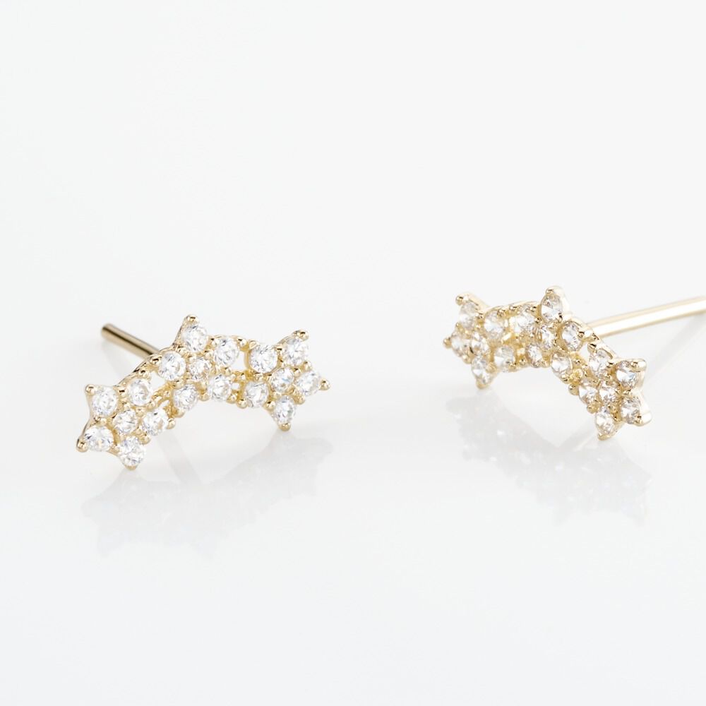 Boucles D'oreilles Puces Or Jaune Youssa Oxydes De Zirconium - Puces Femme | Marc Orian