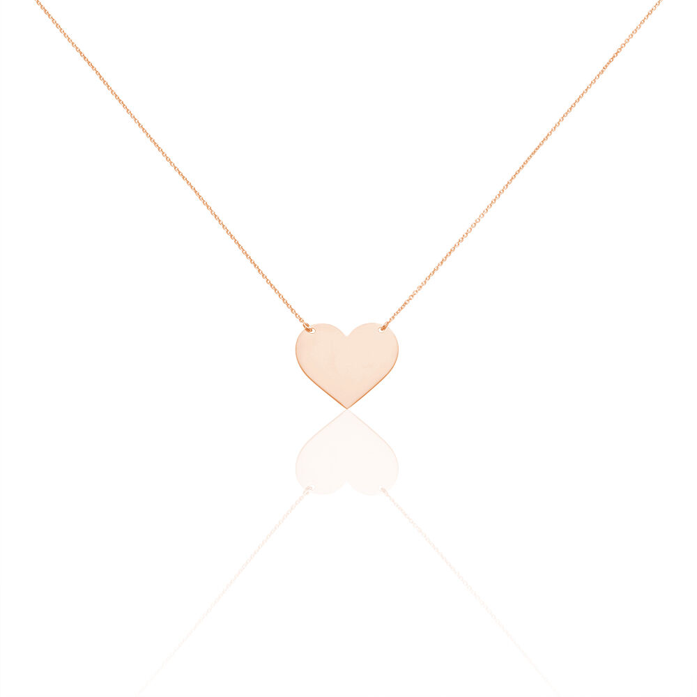 Collier or rose coeur clearance