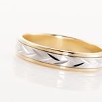 Alliance Effet Epi Mat Or Bicolore - Alliances duo Unisex | Marc Orian