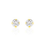Boucles D'oreilles Puces Eddie Or Jaune Oxyde De Zirconium - Puces Femme | Marc Orian
