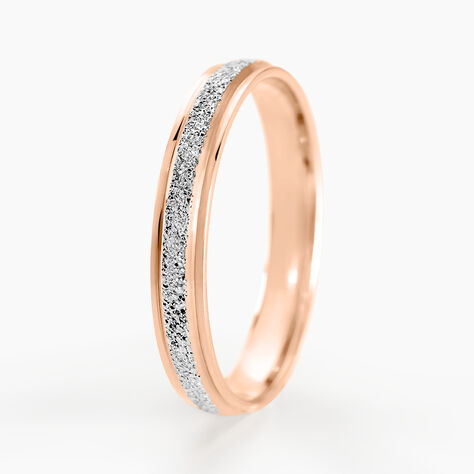 Alliance Caroline Sablee Ruban Plat Or Bicolore - Alliances duo Unisex | Marc Orian