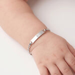 Bracelet Identite Bebe Or Blanc Faniela - Gourmettes Enfant | Marc Orian