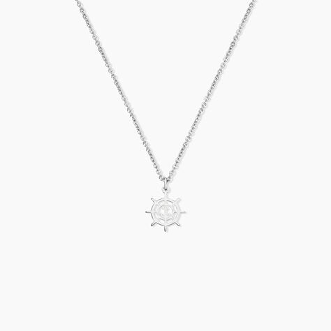 Collier Noe Argent Blanc - Colliers fantaisie Homme | Marc Orian