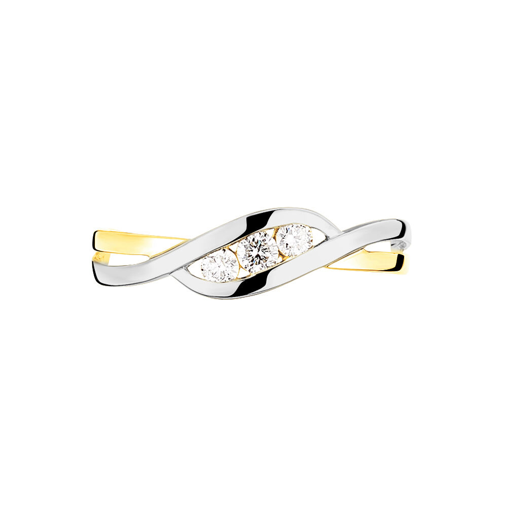 Bague Callie Or Bicolore Diamant - Bagues fiançailles Femme | Marc Orian