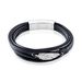 Bracelet Multirangs Acier Vieillit Georgio - Bracelets cuir Homme | Marc Orian