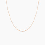 Cha&icirc;ne Igoa Maille For&ccedil;at Diamantee Or Rose - Chaines Femme | Marc Orian